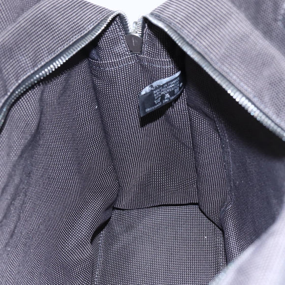 HERMES Her Line MM Hand Bag Canvas Gray Auth hk3127