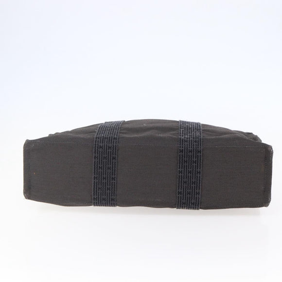 HERMES Her Line MM Hand Bag Canvas Gray Auth hk3127