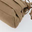 Salvatore Ferragamo Vala Shoulder Bag Nylon Beige Silver Auth hk3128-10