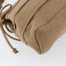 Salvatore Ferragamo Vala Shoulder Bag Nylon Beige Silver Auth hk3128-11