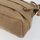 Salvatore Ferragamo Vala Shoulder Bag Nylon Beige Silver Auth hk3128-12