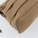 Salvatore Ferragamo Vala Shoulder Bag Nylon Beige Silver Auth hk3128-13