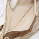 Salvatore Ferragamo Vala Shoulder Bag Nylon Beige Silver Auth hk3128-19