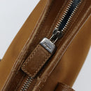 Salvatore Ferragamo Shoulder Bag Nylon Brown Silver Auth hk3129-17