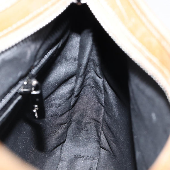 Salvatore Ferragamo Shoulder Bag Nylon Brown Silver Auth hk3129