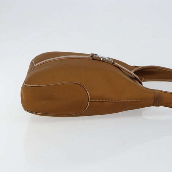 Salvatore Ferragamo Shoulder Bag Nylon Brown Silver Auth hk3129