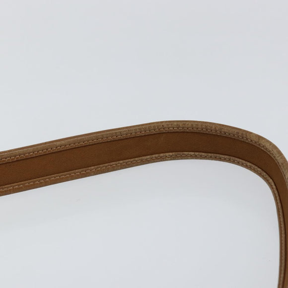 Salvatore Ferragamo Shoulder Bag Nylon Brown Silver Auth hk3129