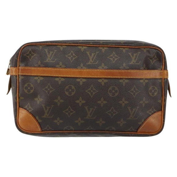 LOUIS VUITTON Monogram Compiegne 28 Clutch Bag M51845 LV Auth hk3130