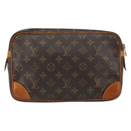 LOUIS VUITTON Monogram Compiegne 28 Clutch Bag M51845 LV Auth hk3130 - 0