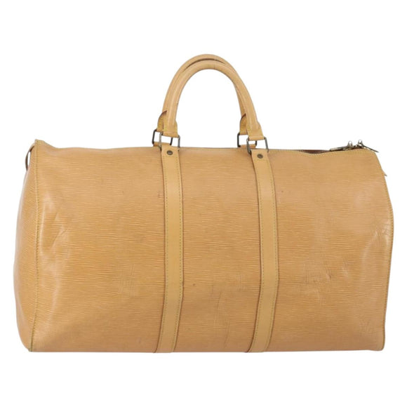 LOUIS VUITTON Epi Keepall 50 Boston Bag Beige M42941 LV Auth hk3136