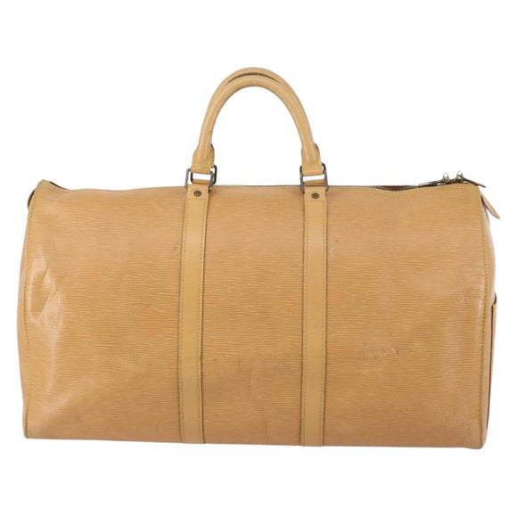 LOUIS VUITTON Epi Keepall 50 Boston Bag Beige M42941 LV Auth hk3136