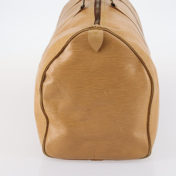 LOUIS VUITTON Epi Keepall 50 Boston Bag Beige M42941 LV Auth hk3136