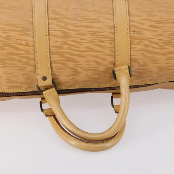 LOUIS VUITTON Epi Keepall 50 Boston Bag Beige M42941 LV Auth hk3136