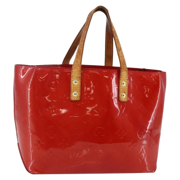 LOUIS VUITTON Monogram Vernis Reade PM Hand Bag Red Rouge M91088 LV Auth hk3140