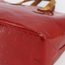 LOUIS VUITTON Monogram Vernis Reade PM Hand Bag Red Rouge M91088 LV Auth hk3140-9