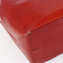 LOUIS VUITTON Monogram Vernis Reade PM Hand Bag Red Rouge M91088 LV Auth hk3140-16