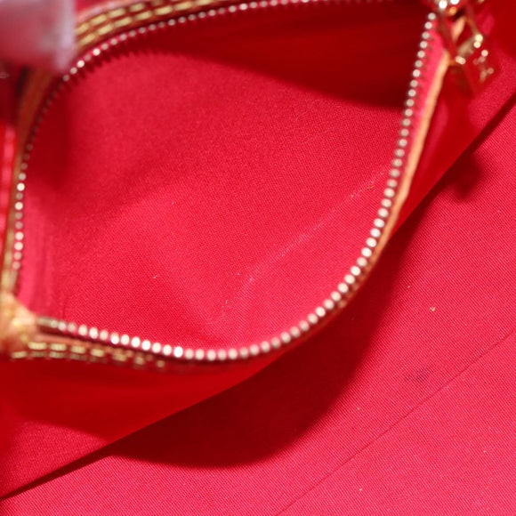 LOUIS VUITTON Monogram Vernis Reade PM Hand Bag Red Rouge M91088 LV Auth hk3140