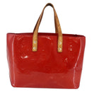 LOUIS VUITTON Monogram Vernis Reade PM Hand Bag Red Rouge M91088 LV Auth hk3140-13