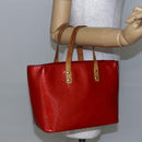 LOUIS VUITTON Monogram Vernis Reade PM Hand Bag Red Rouge M91088 LV Auth hk3140-21