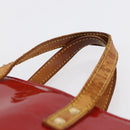 LOUIS VUITTON Monogram Vernis Reade PM Hand Bag Red Rouge M91088 LV Auth hk3140-8