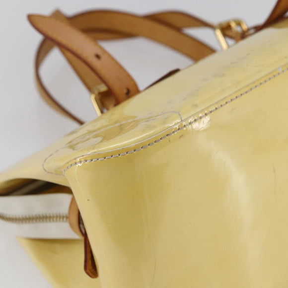 LOUIS VUITTON Monogram Vernis Rosewood Avenue Hand Bag Perle M93508 Auth hk3143