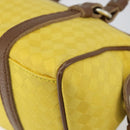 BOTTEGA VENETA INTRECCIATO Hand Bag Canvas Yellow Gold Auth hk3145-9