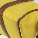 BOTTEGA VENETA INTRECCIATO Hand Bag Canvas Yellow Gold Auth hk3145-15