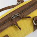 BOTTEGA VENETA INTRECCIATO Hand Bag Canvas Yellow Gold Auth hk3145-10