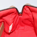 BOTTEGA VENETA INTRECCIATO Hand Bag Canvas Yellow Gold Auth hk3145-18