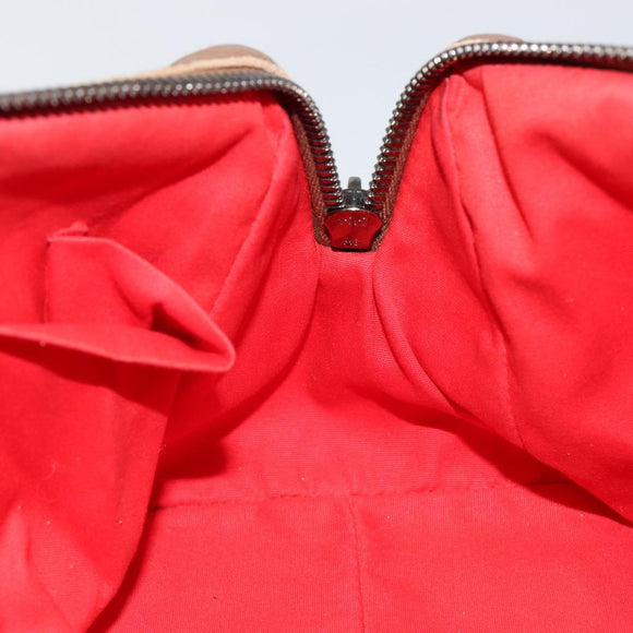 BOTTEGA VENETA INTRECCIATO Hand Bag Canvas Yellow Gold Auth hk3145