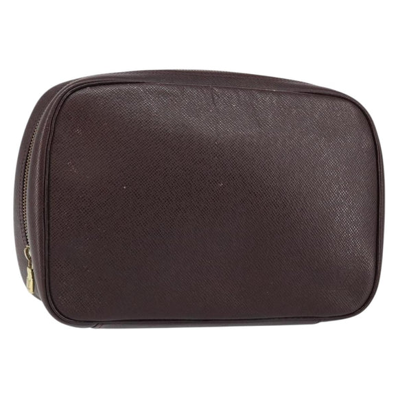 LOUIS VUITTON Taiga Trousse Toilette GM Clutch Bag Acajou M30216 LV Auth hk3146