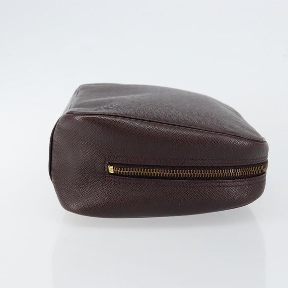 LOUIS VUITTON Taiga Trousse Toilette GM Clutch Bag Acajou M30216 LV Auth hk3146