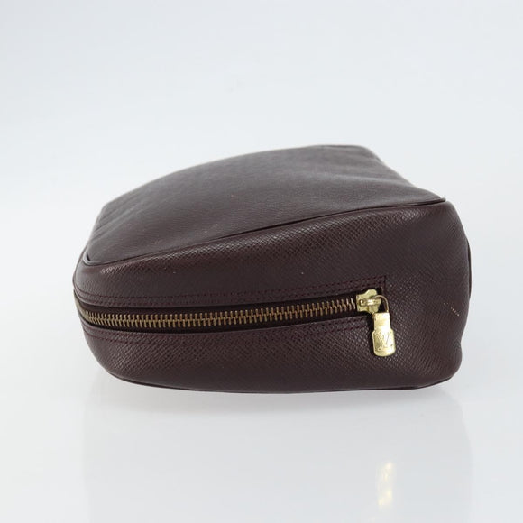 LOUIS VUITTON Taiga Trousse Toilette GM Clutch Bag Acajou M30216 LV Auth hk3146