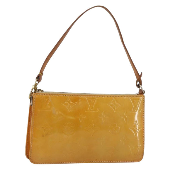 LOUIS VUITTON Monogram Vernis Lexington Pouch Beige M91010 LV Auth hk3147