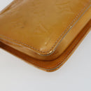LOUIS VUITTON Monogram Vernis Lexington Pouch Beige M91010 LV Auth hk3147-14