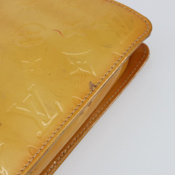 LOUIS VUITTON Monogram Vernis Lexington Pouch Beige M91010 LV Auth hk3147