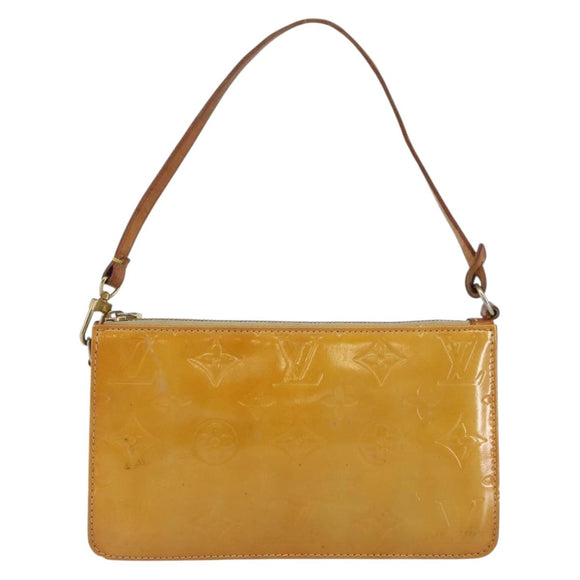 LOUIS VUITTON Monogram Vernis Lexington Pouch Beige M91010 LV Auth hk3147