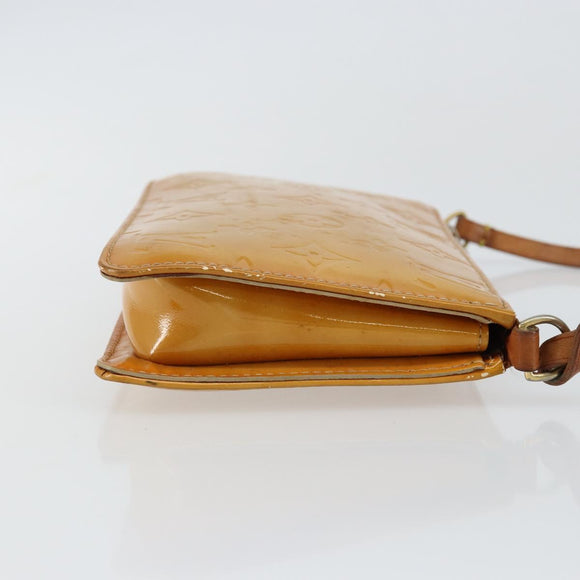 LOUIS VUITTON Monogram Vernis Lexington Pouch Beige M91010 LV Auth hk3147