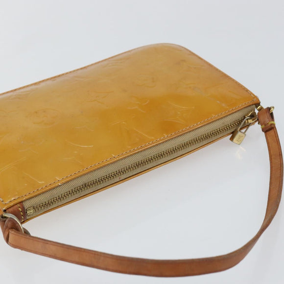 LOUIS VUITTON Monogram Vernis Lexington Pouch Beige M91010 LV Auth hk3147