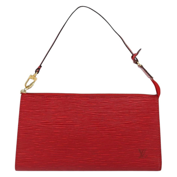 LOUIS VUITTON Epi Pochette Accessoires Pouch Red M52947 LV Auth hk3148