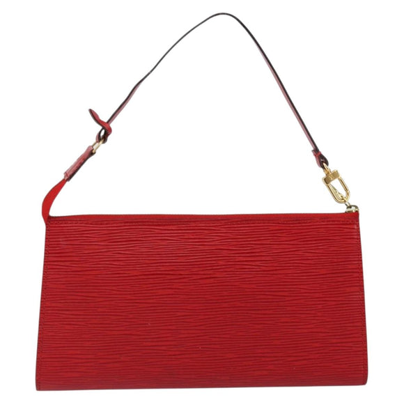 LOUIS VUITTON Epi Pochette Accessoires Pouch Red M52947 LV Auth hk3148