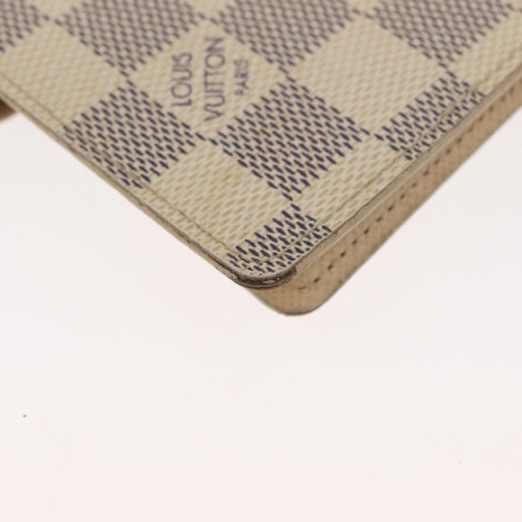 LOUIS VUITTON Damier Azur Agenda PM Day Planner Cover R20706 LV Auth hk3150
