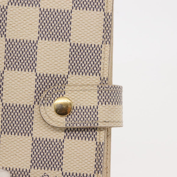 LOUIS VUITTON Damier Azur Agenda PM Day Planner Cover R20706 LV Auth hk3150