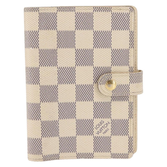 LOUIS VUITTON Damier Azur Agenda PM Day Planner Cover R20706 LV Auth hk3150