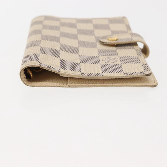 LOUIS VUITTON Damier Azur Agenda PM Day Planner Cover R20706 LV Auth hk3150