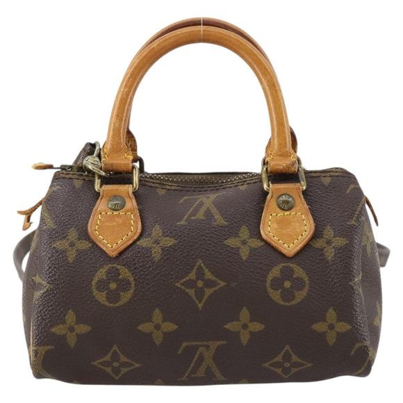 LOUIS VUITTON Monogram Mini Speedy Hand Bag M41534 LV Auth hk3156