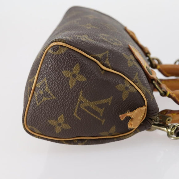LOUIS VUITTON Monogram Mini Speedy Hand Bag M41534 LV Auth hk3156