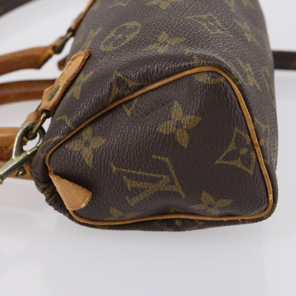 LOUIS VUITTON Monogram Mini Speedy Hand Bag M41534 LV Auth hk3156