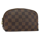 LOUIS VUITTON Damier Ebene Pochette Cosmetic PM Pouch N47516 LV Auth hk3158-1