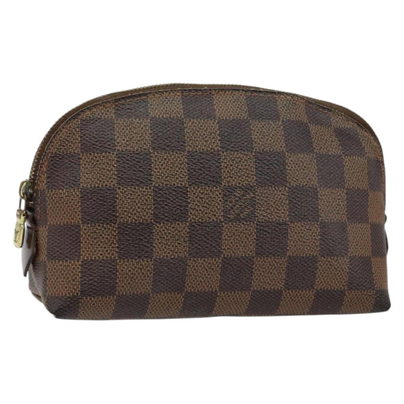 LOUIS VUITTON Damier Ebene Pochette Cosmetic PM Pouch N47516 LV Auth hk3158